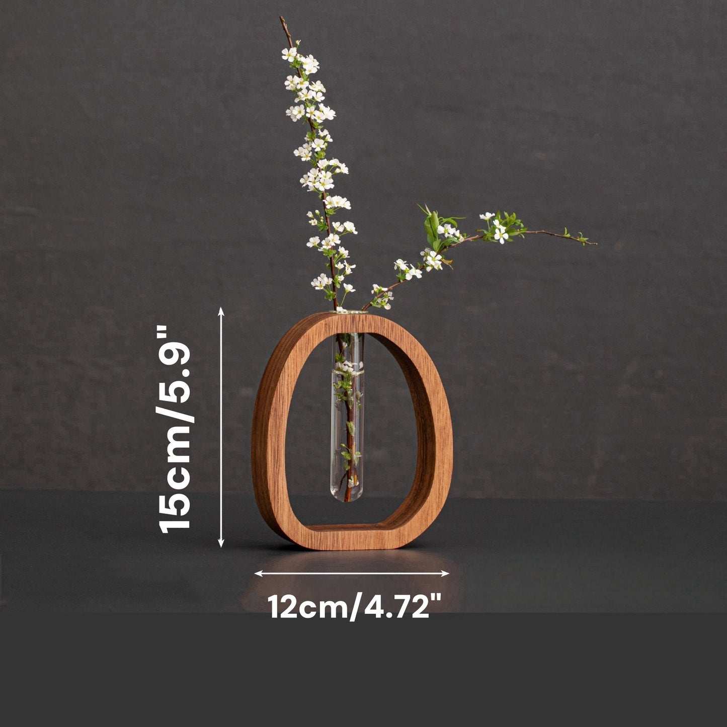 🌿✨Solid Wood Glass Vase