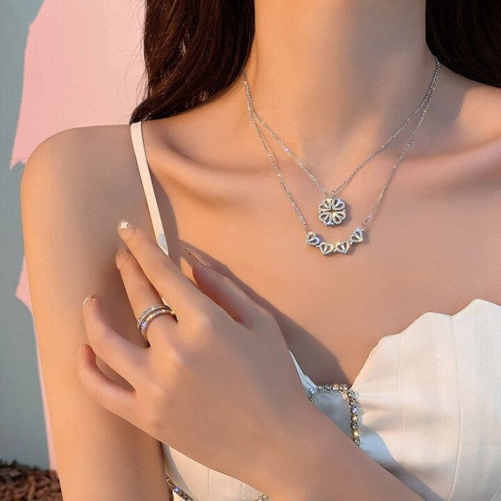 āFour-Leaf Heart Shape NecklacešThe Best Gifts For Your Loved Ones
