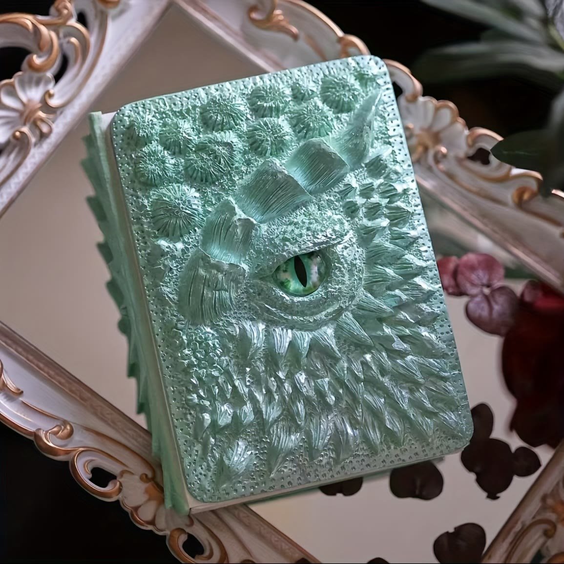 Dragon Eye 3D Embossed Journal - Handmade Resin Engraved Notebook