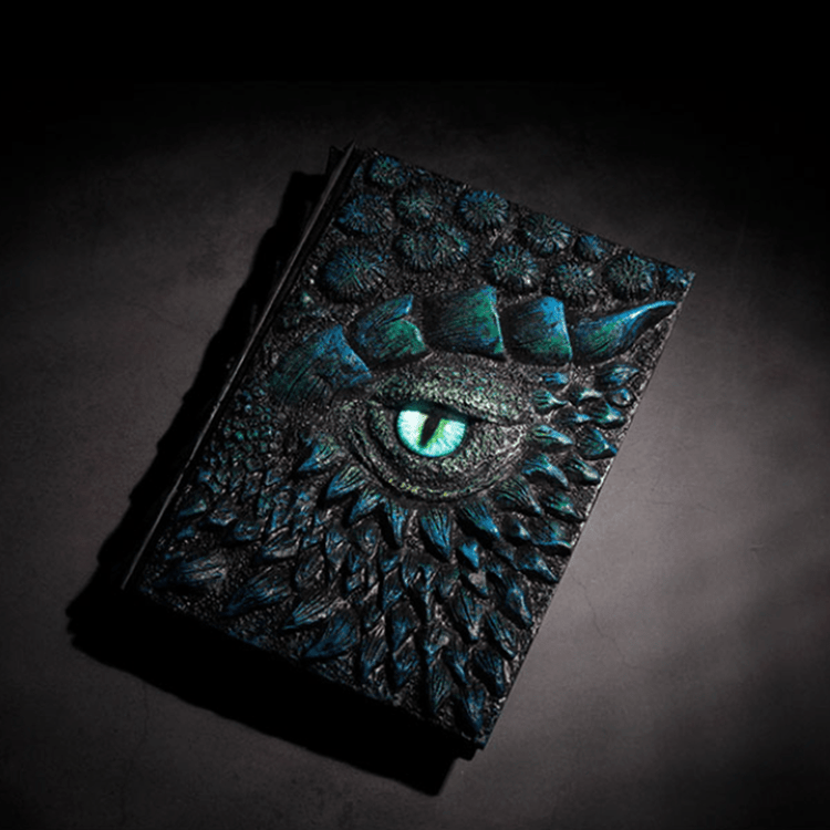 Dragon Eye 3D Embossed Journal - Handmade Resin Engraved Notebook