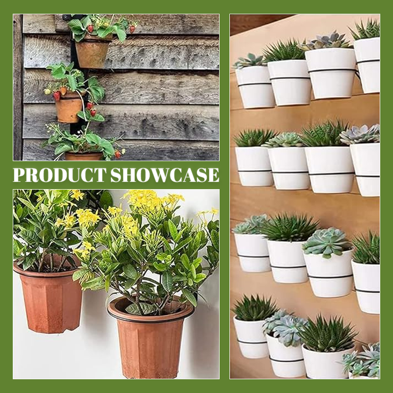 Round Foldable Wall-Mounted Flower Pot Holder - Free expansion screws