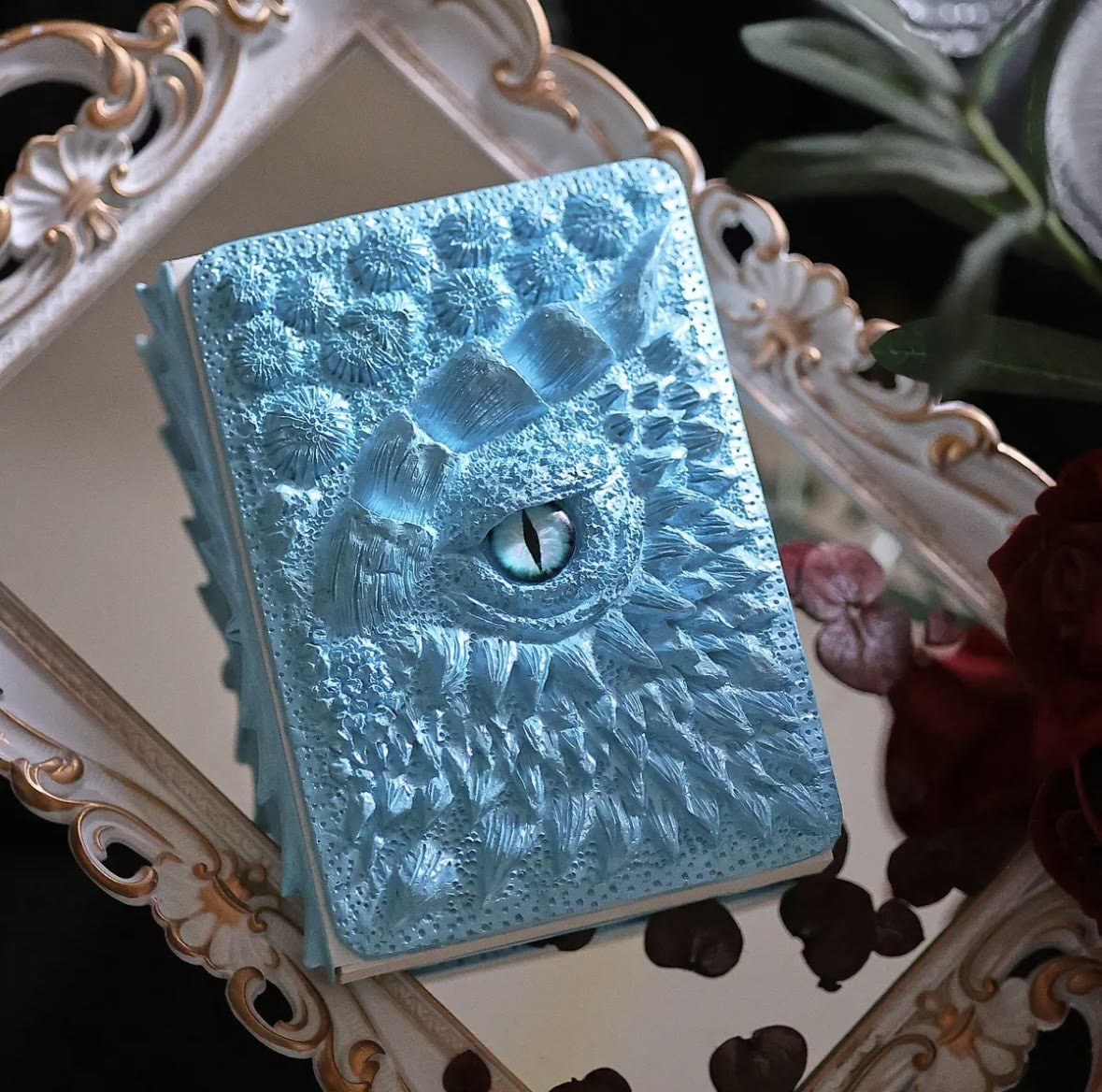 Dragon Eye 3D Embossed Journal - Handmade Resin Engraved Notebook