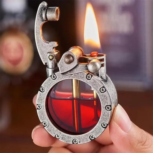 🔥HOT SALE NOW 68% OFF 🎁 - DIY Retro Metal Rocker Kerosene Windproof Lighter