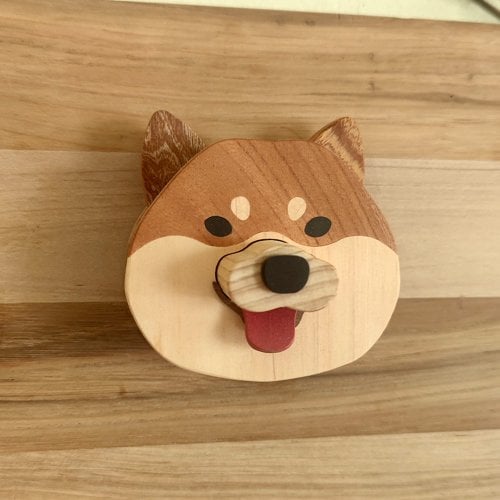 Handmade pure wood Shiba Inu wind chime doorbell🐶