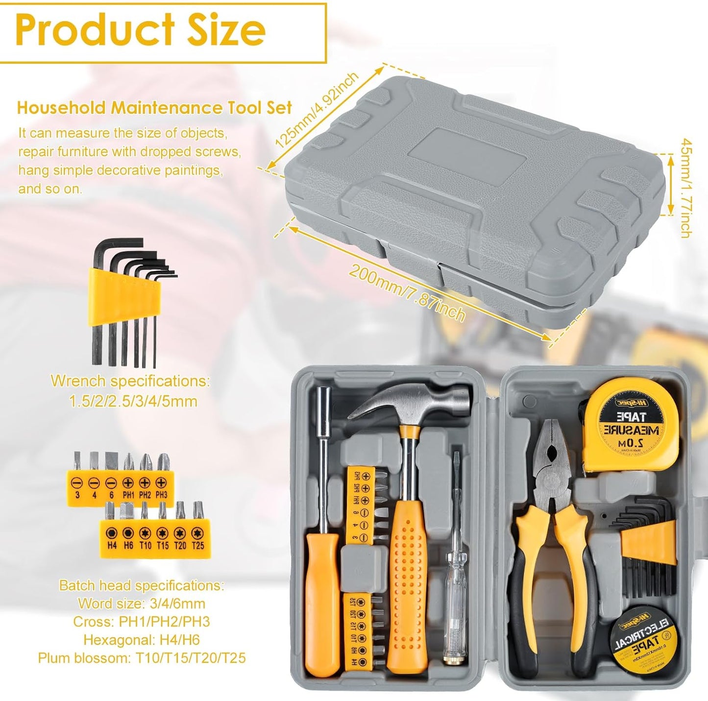 Multi-Purpose Household Repair Tool Kit