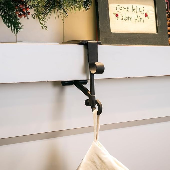 🎄Heavy duty 2-in-1 garland and stocking hangers