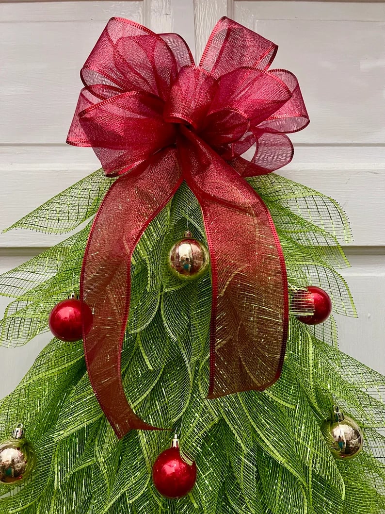 Handmade Christmas Tree Wreath for Front Door