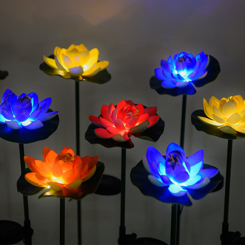 Last Day (40% Off) 🌻Waterproof Solar Garden Lotus Light