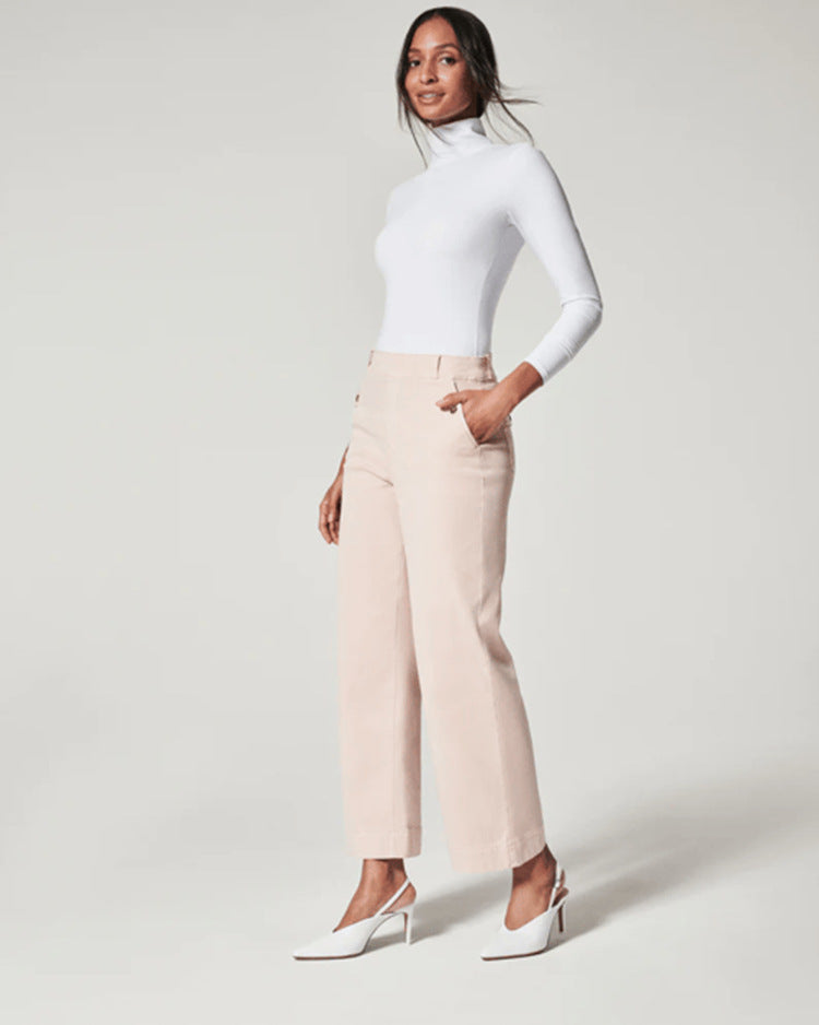 🔥Hot Sale 🔥 Stretch Twill Cropped Wide Leg Pants