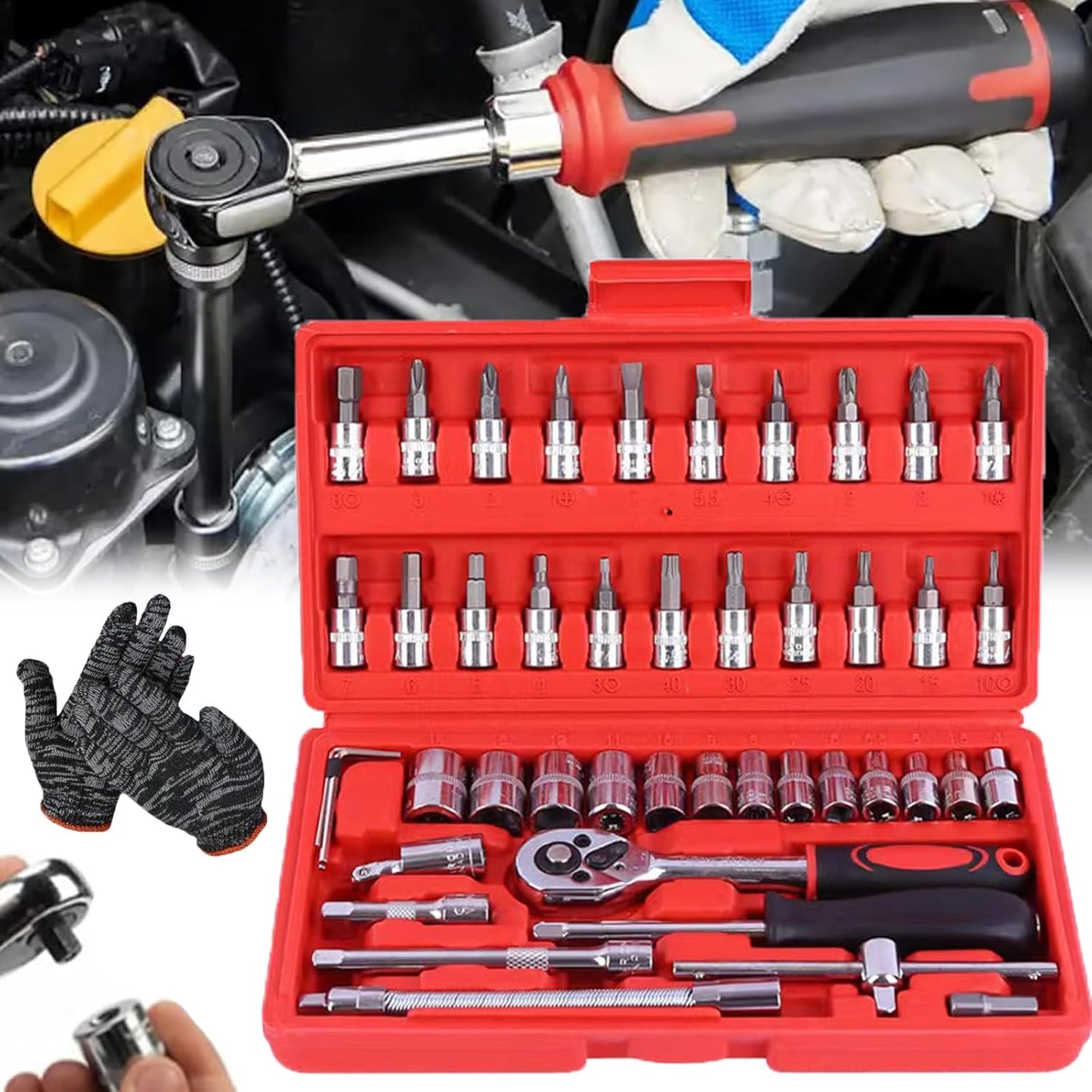 49%OFF🔥-🔧Cordless Slim Ratchet Set