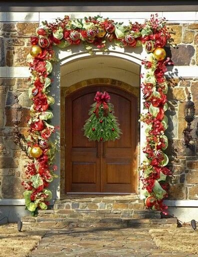 Handmade Christmas Tree Wreath for Front Door