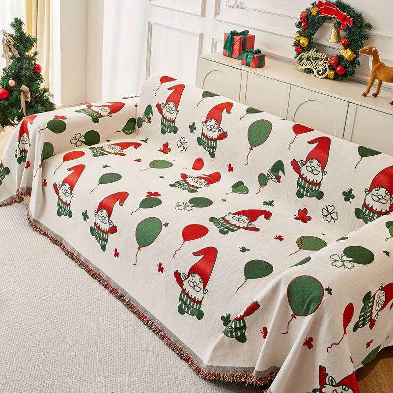 Christmas Theme Sofa Covers with Tassels