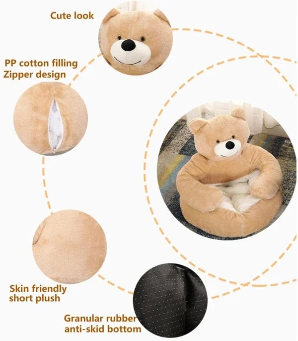 🐶 55% OFF 🐱 Teddy bear pillow cat and dog beds