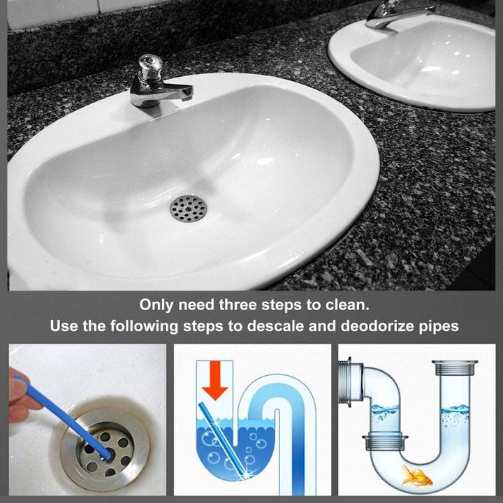 🔥12/set Pipe Cleaning Sticks Oil Decontamination Kitchen Toilet Bathtub Drain Cleaneer-Buy 2 Get 1 Free