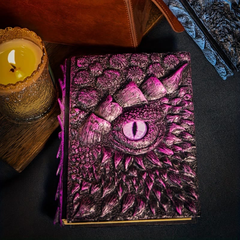 Dragon Eye 3D Embossed Journal - Handmade Resin Engraved Notebook