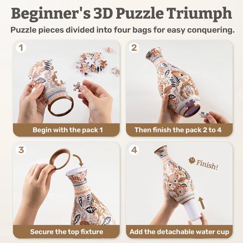 🧩3D Art Puzzle Vase