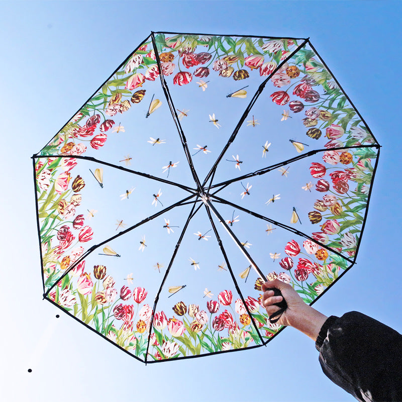 🔥Vintage Stained Glass Automatic Umbrella