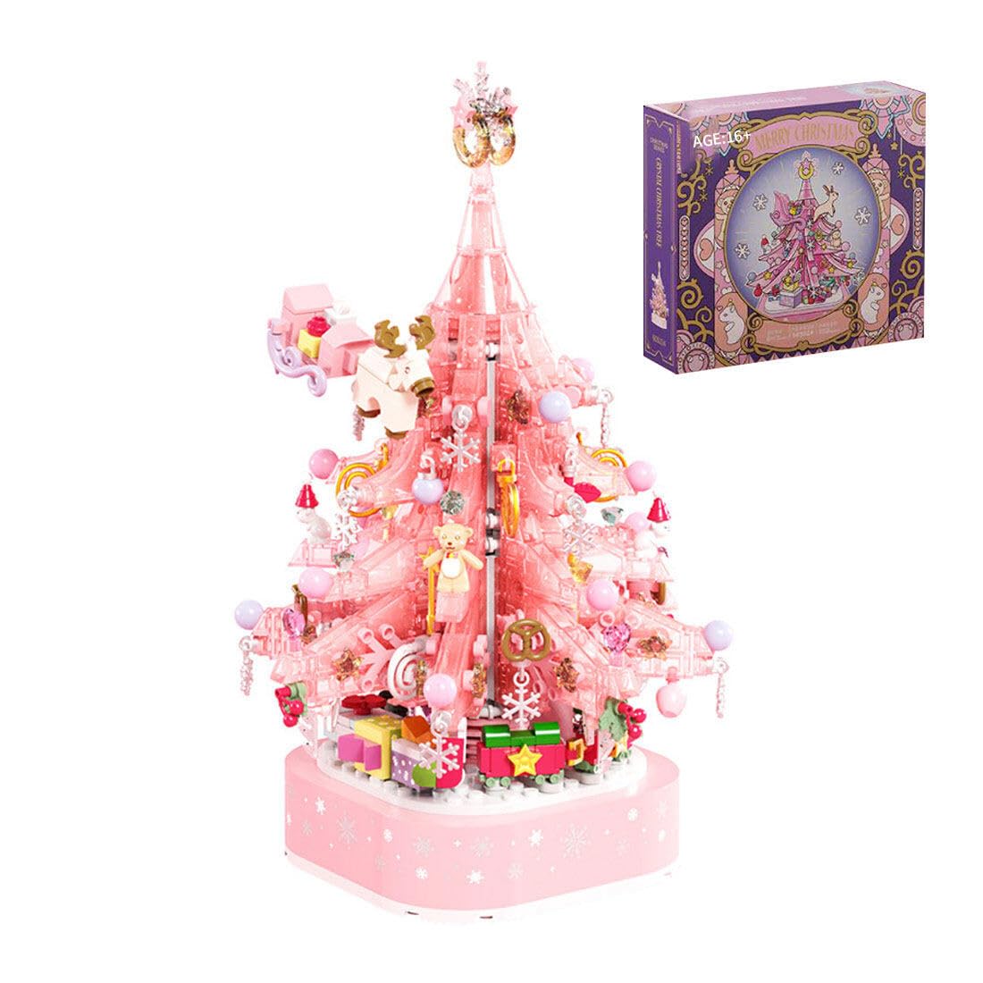 Pink Crystal Christmas Tree Building Block Set 🔥