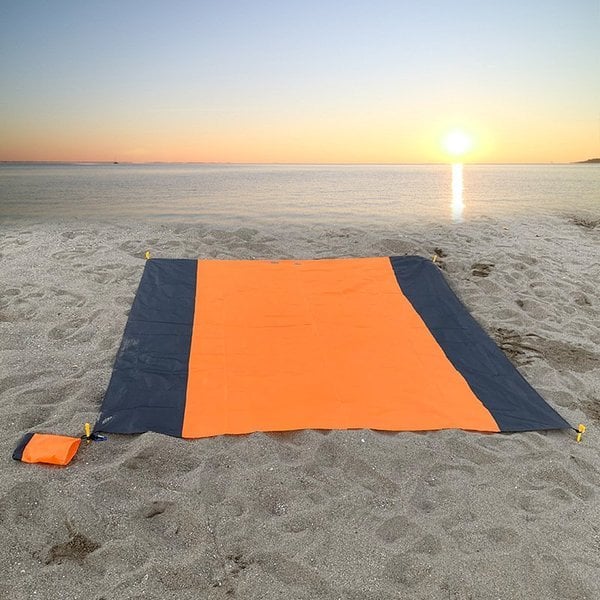 🔥Summer Hot Sale🔥Sandproof Beach Blanket (With 4 Anchor Stakes)