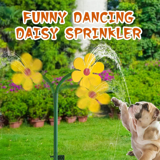 🔥Summer Hot Sale🌻Funny Dancing Sunflower Whirling Garden Sprinkler With Adapter