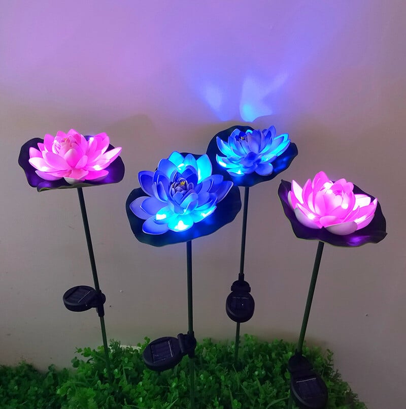 Last Day (40% Off) 🌻Waterproof Solar Garden Lotus Light