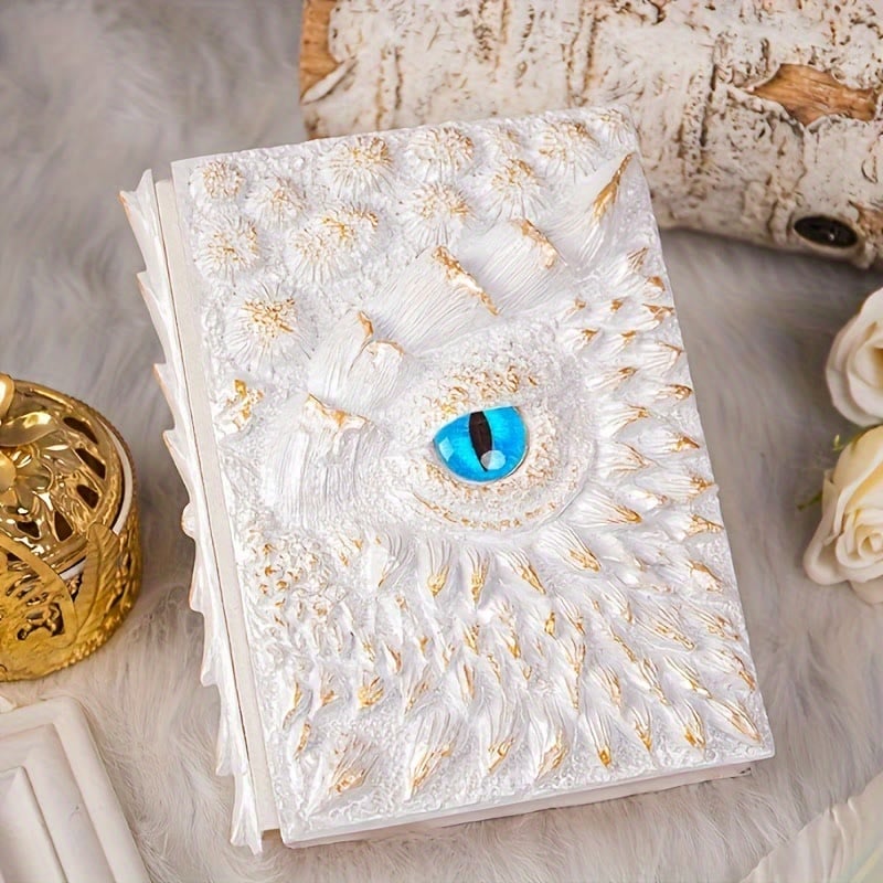 Dragon Eye 3D Embossed Journal - Handmade Resin Engraved Notebook