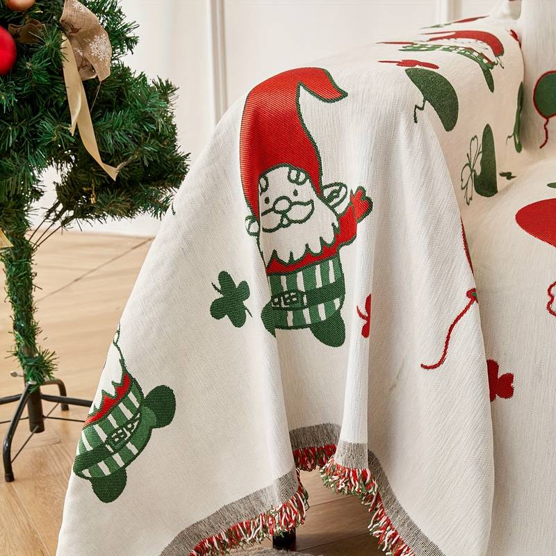 Christmas Theme Sofa Covers with Tassels