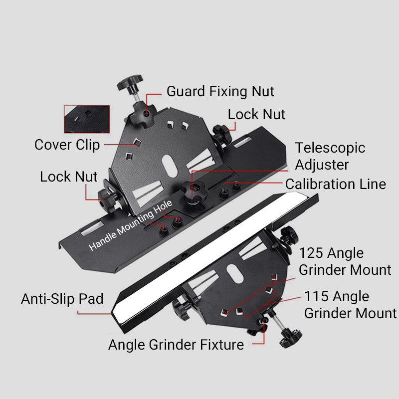 Angle Grinder Stand for 45° Chamfer Cutting