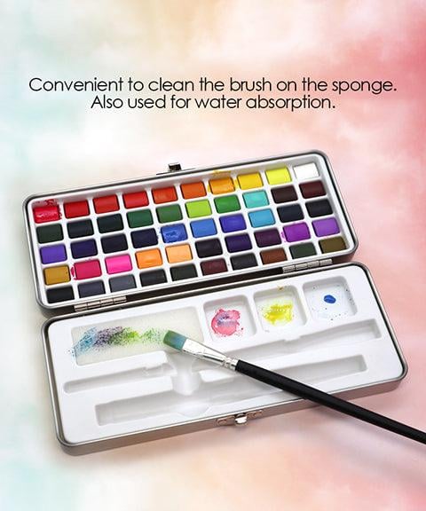 Premium Watercolor Set Of 50 With Brush