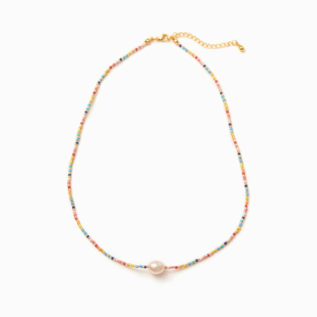 Rainbow Pearl Necklace