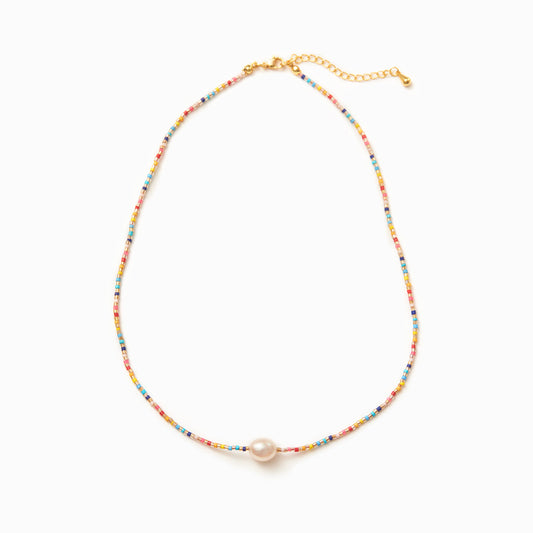 Rainbow Pearl Necklace