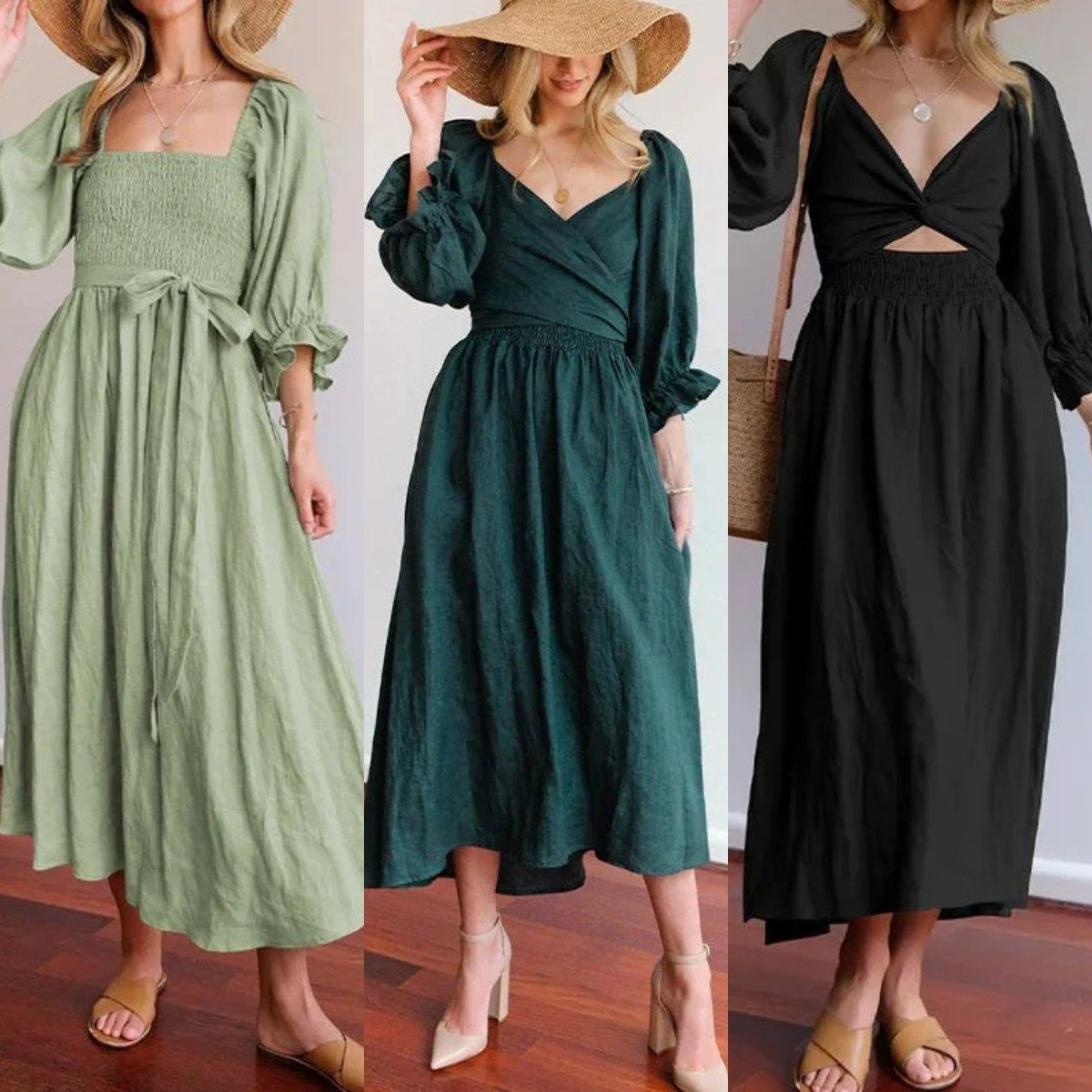 🌈Hot Sales🌈French Ruffled Lantern Sleeves Multi-wear Dress