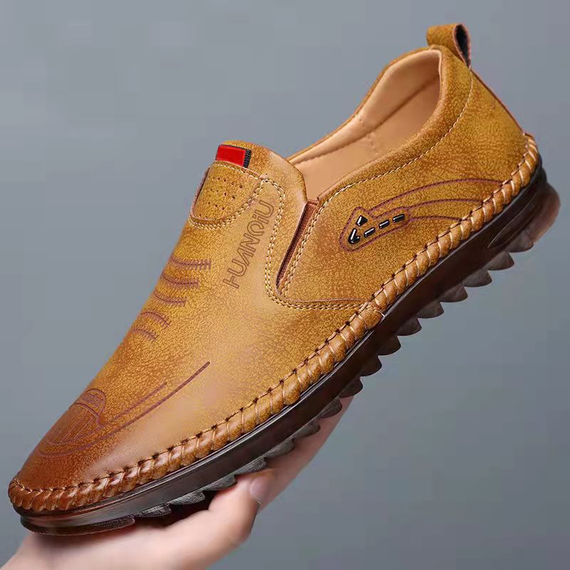 2023 spring new leather shoes non-slip business casual men's shoes