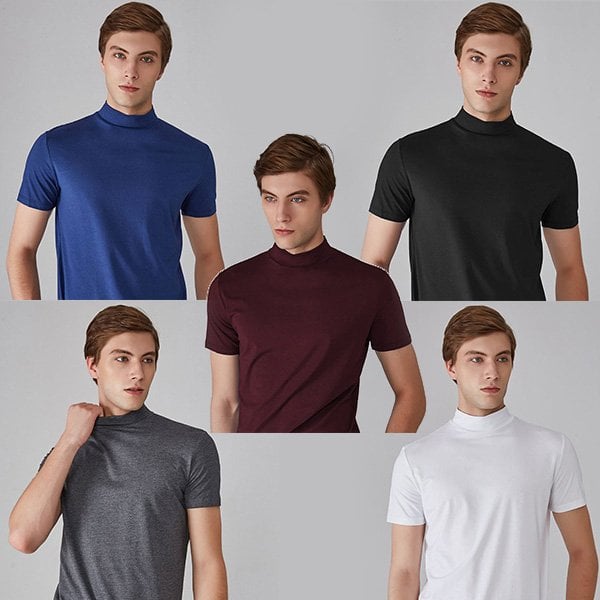 🔥Men's High Neck Slim Fit T-shirt🔥