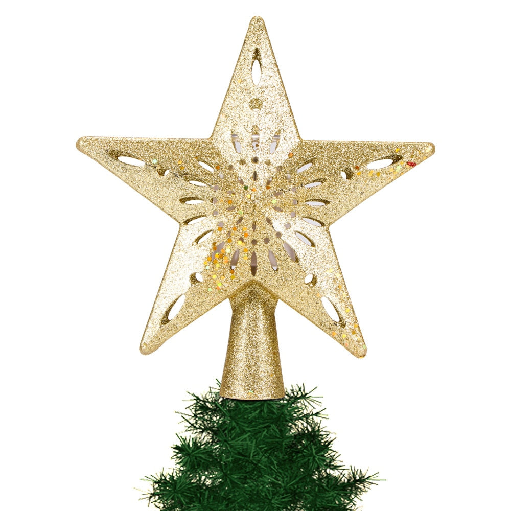 Christmas Tree Topper with Snowflakes Projection