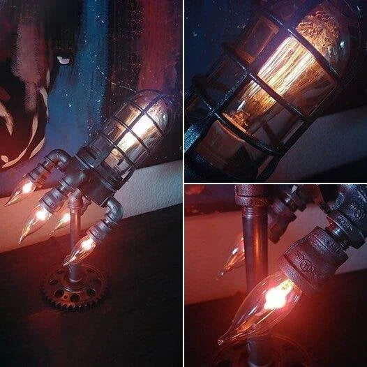 🚀Steampunk Rocket Lamp