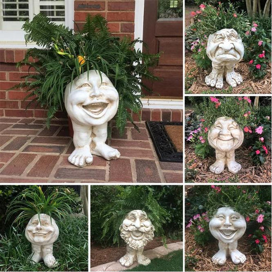 Mugglys Face Statue Planter