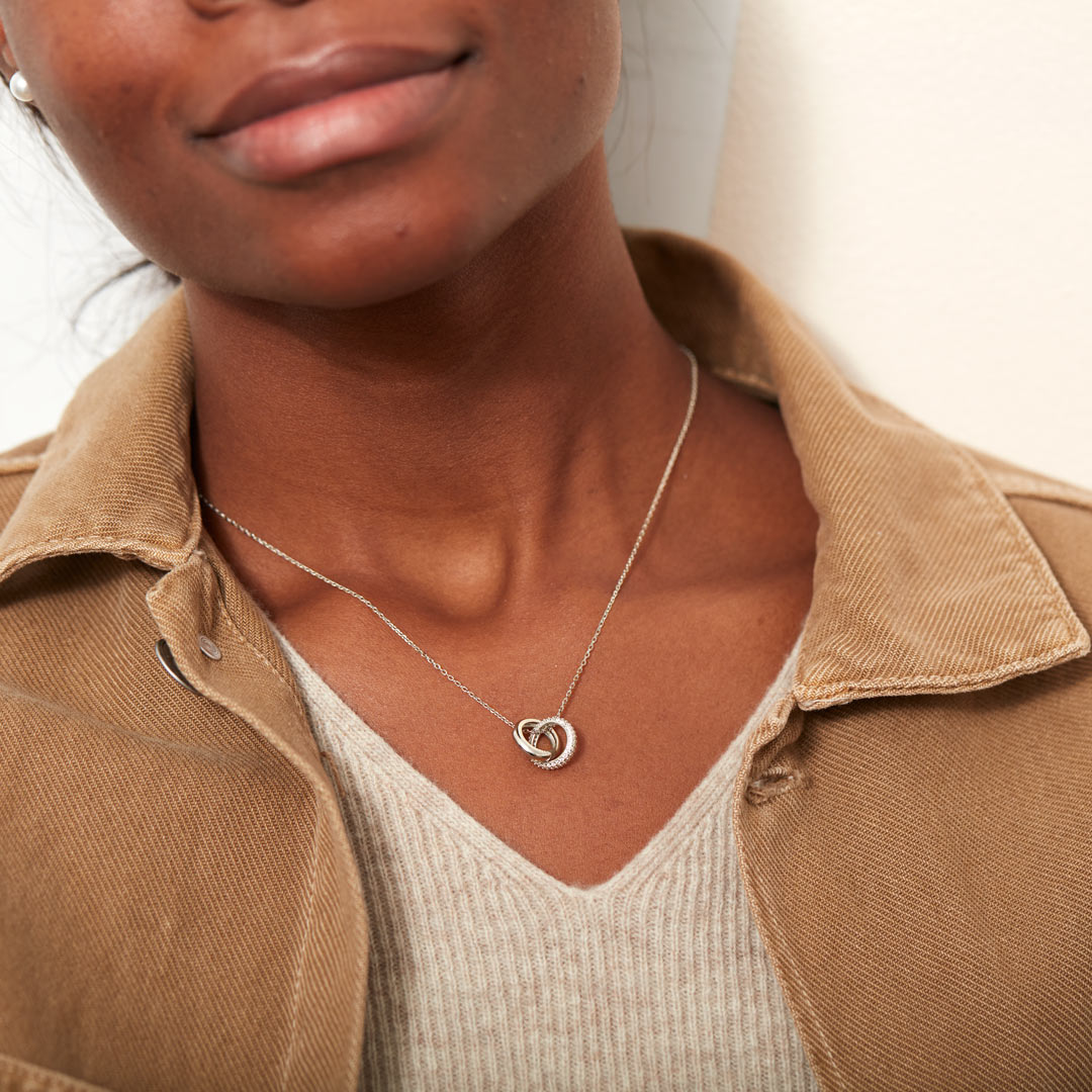 Friendship Necklace Silver / Rose