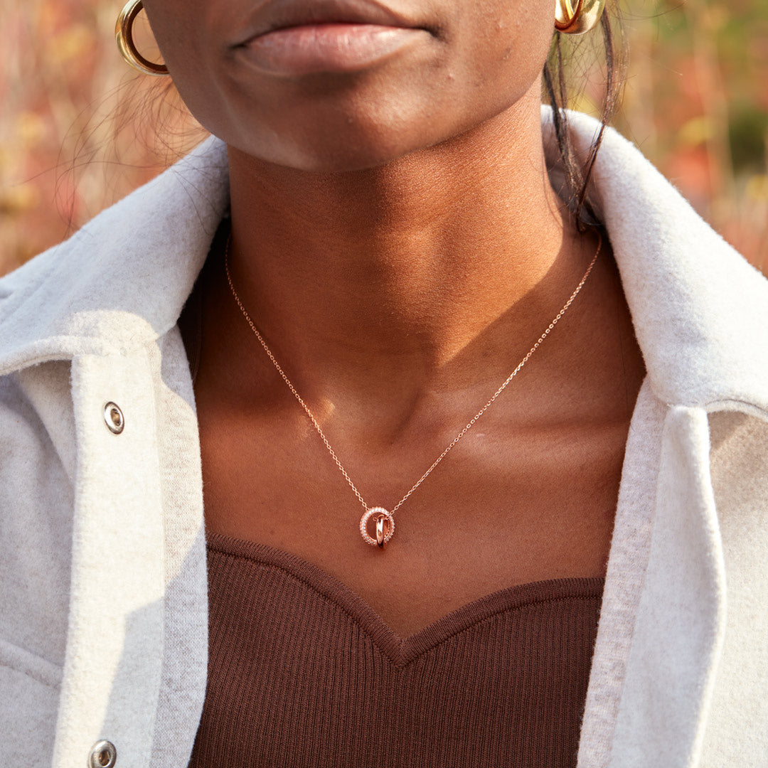 Friendship Necklace Silver / Rose