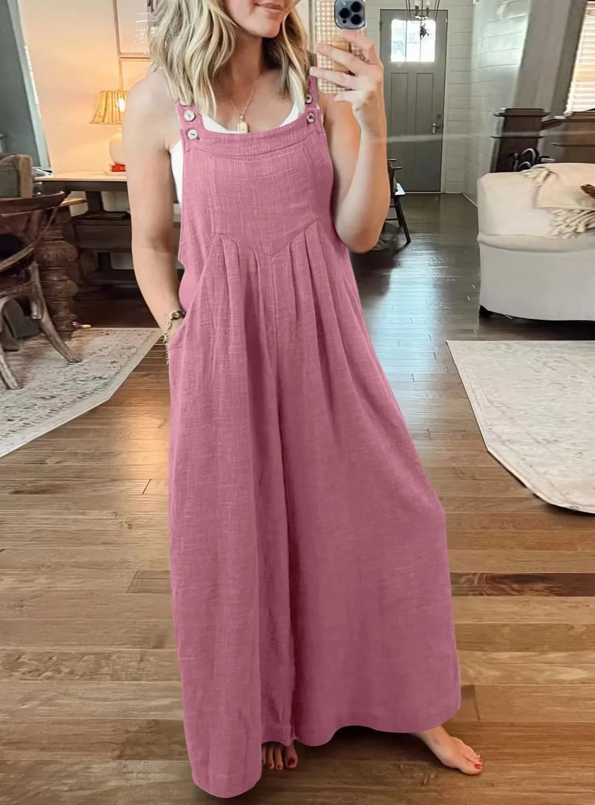 2023 HOT SALE PLUS SIZE WIDE LEG OVERALLS JUMPSUIT