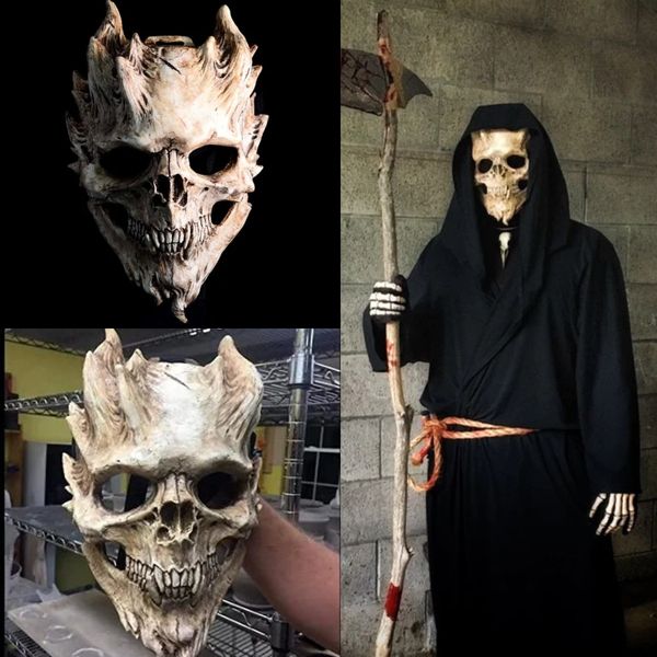 Skull and bones warrior horror Halloween mask👹