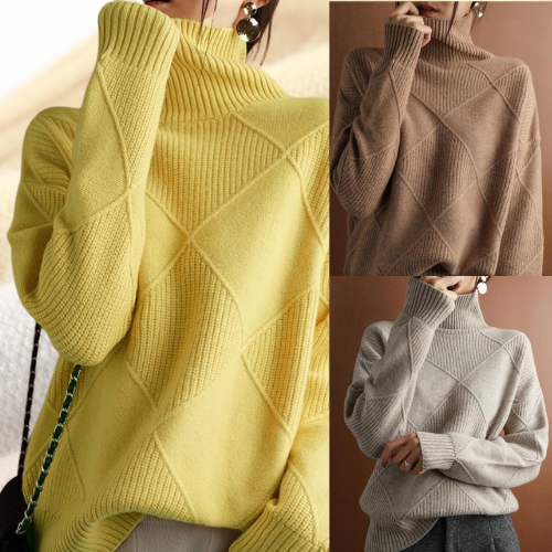 Women Oversize Cashmere Women's Turtleneck