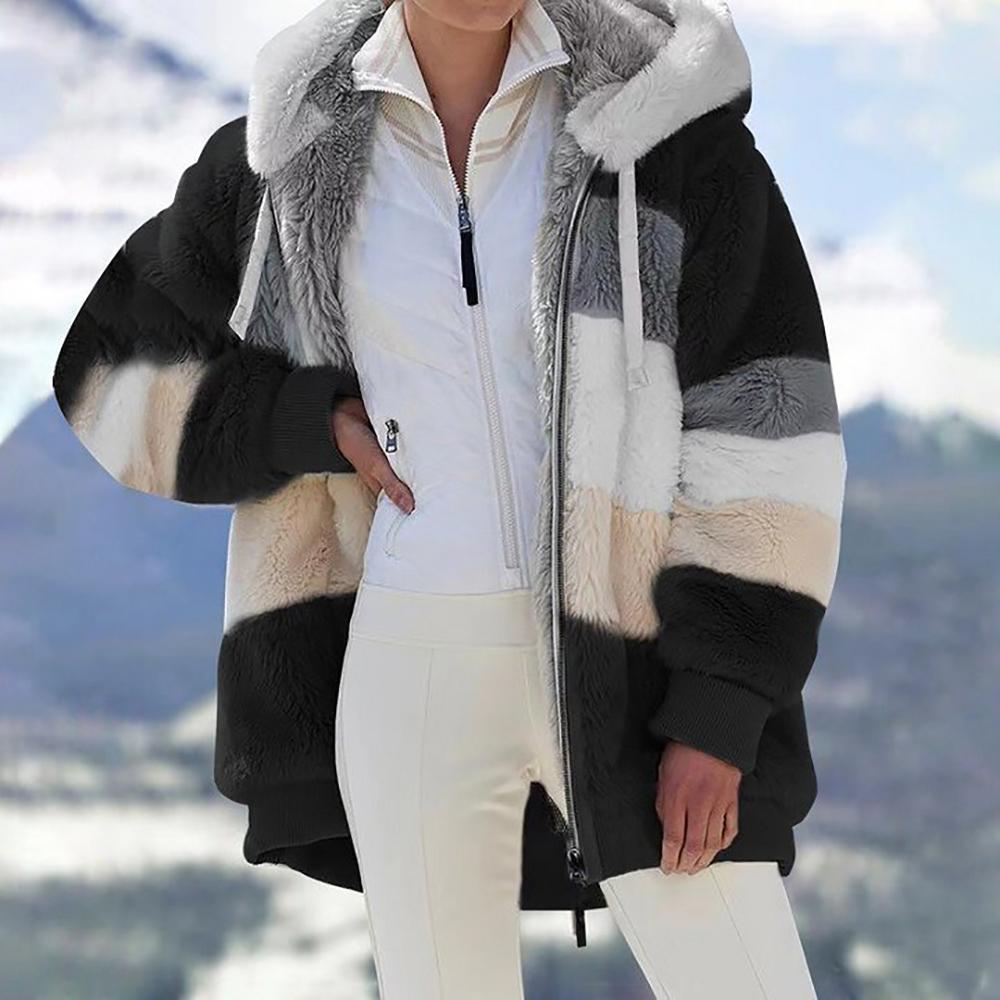 🐑 Contrast lambswool-filled coat-"40% discount for Christmas"