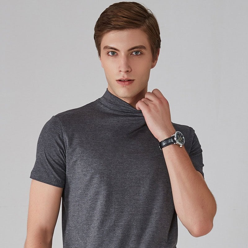 🔥Men's High Neck Slim Fit T-shirt🔥