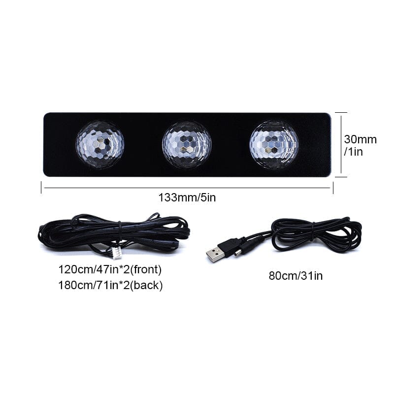 Car Interior Ambient Lights(Contains 4 light bars)