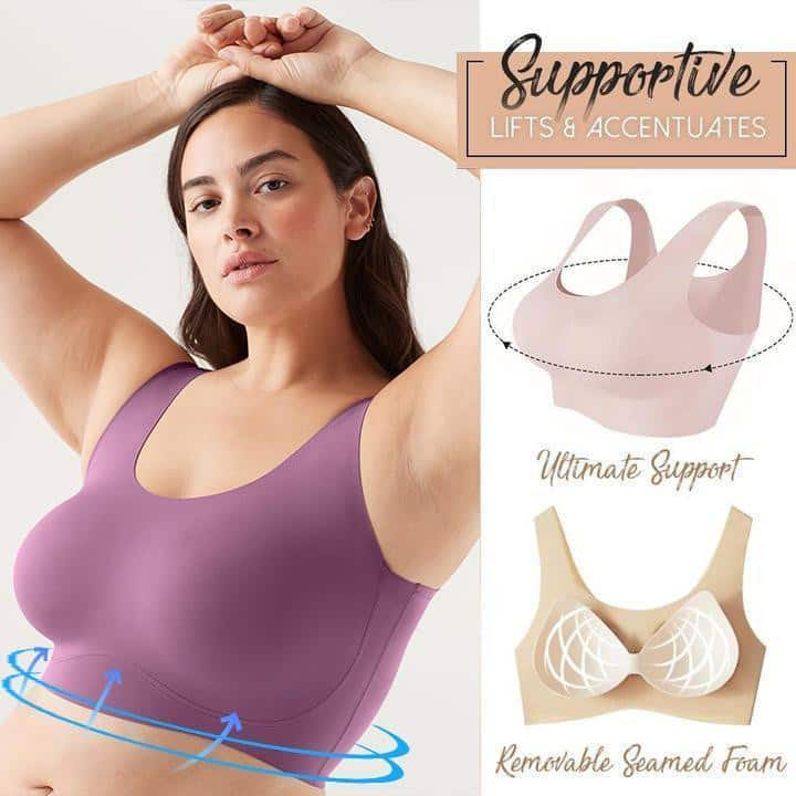 Ultra Comfort Seamless Shaping Wireless Support Bra Plus Size