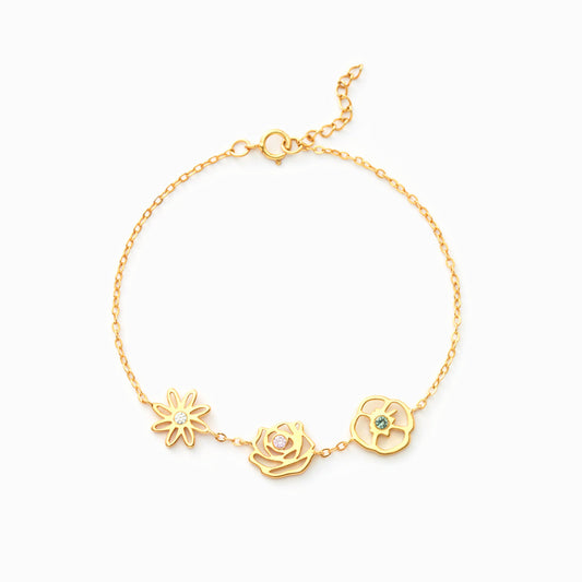 1-8 Birth Flowers Bracelet-Perfect Gift for Mom/Wife