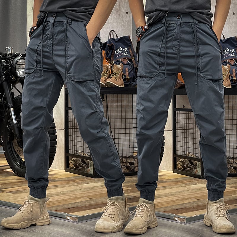 2023 SPRING MEN'S DISTRESSED SLIM FIT BIKER JEANS