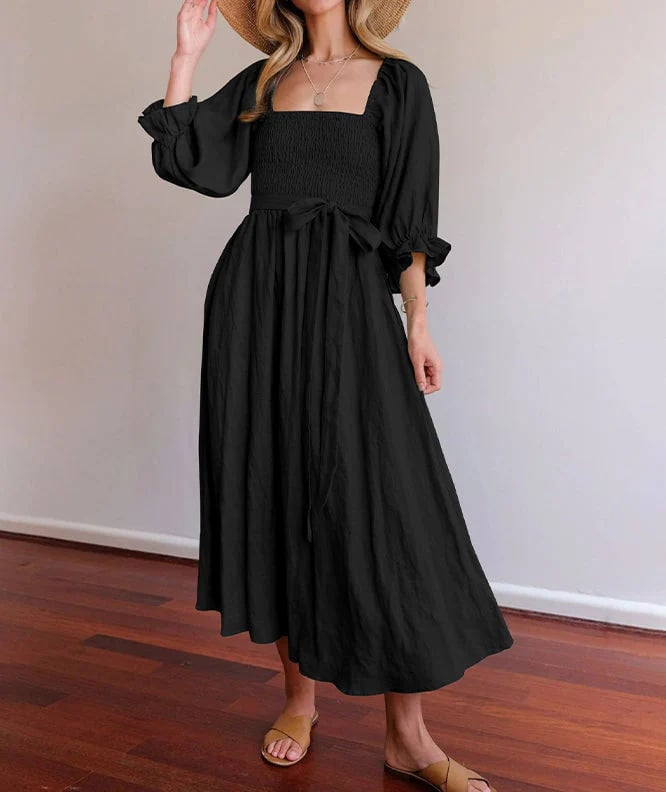 🌈Hot Sales🌈French Ruffled Lantern Sleeves Multi-wear Dress