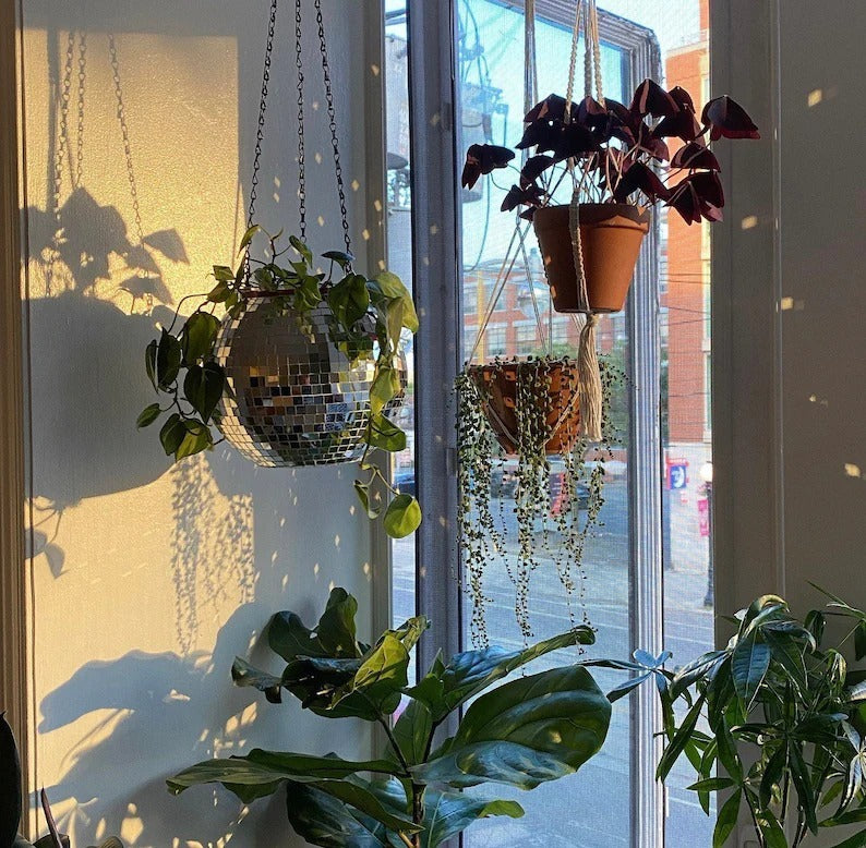 Disco Ball Hanging Planter